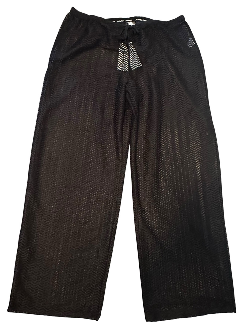 Calvin Klein Black Sheer Swim Coverup Pants